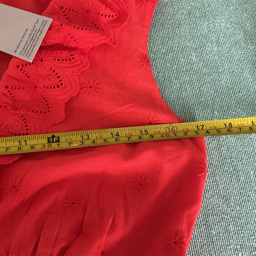 Boden Orange Sleeveless V-Neck Tiered Maxi Dress 100% cotton Size 6 - Picture 7 of 11